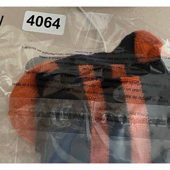 Hand Knit Wool Black Orange Socks Womens - Picture 5 of 5